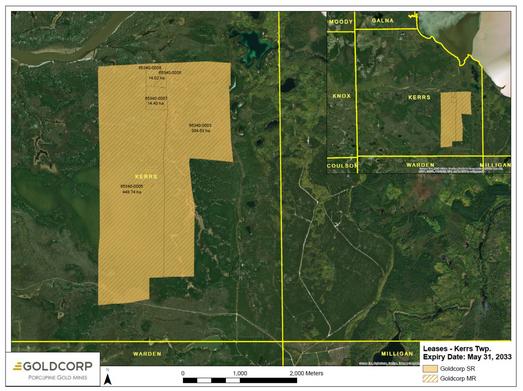 Kerrs property mining leases and surrounding area