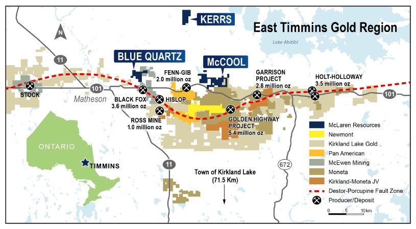 McLaren Greatly Expands Size of its McCool Gold Property — figure from page 2
